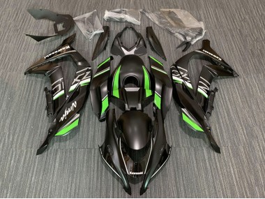 Carenado Moto Kawasaki ZX10R 2016-2020 - Negro Mate Verde Blanco Ninja