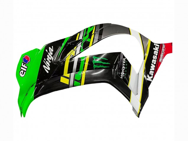 Carenado Moto Kawasaki ZX10R 2016-2020 - Verde Amarillo Rojo Negro Elf Monstruo