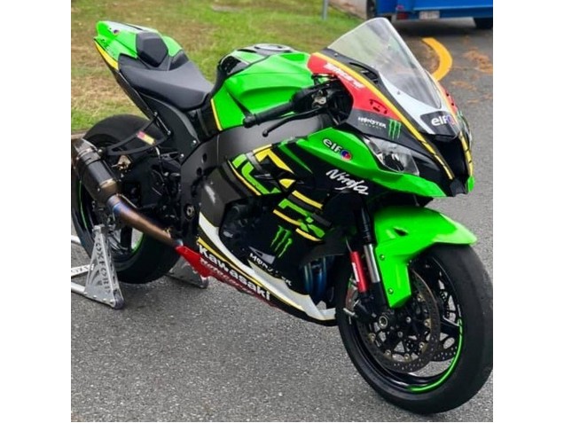 Carenado Moto Kawasaki ZX10R 2016-2020 - Verde Amarillo Rojo Negro Elf Monstruo