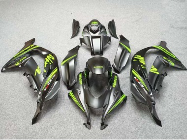 Carenado Moto Kawasaki ZX10R 2016-2020 - Negro Mate Verde