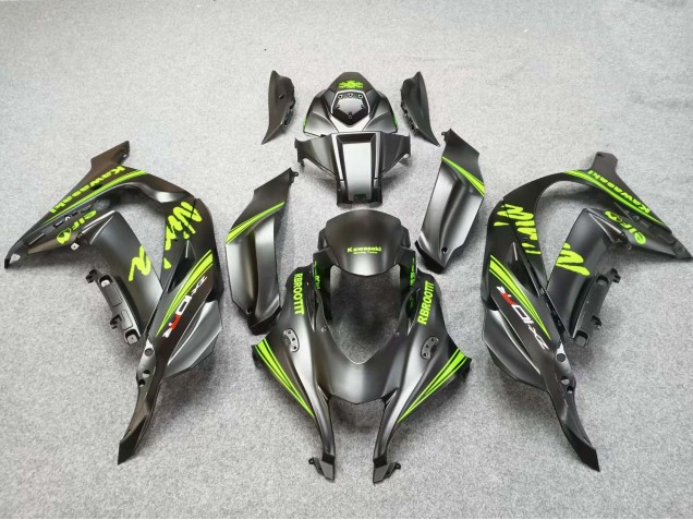 Carenado Moto Kawasaki ZX10R 2016-2020 - Negro Mate Verde