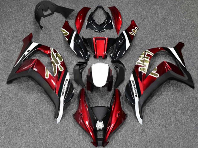 Carenado Moto Kawasaki ZX10R 2016-2020 - Rojo Negro Brillante Blanco