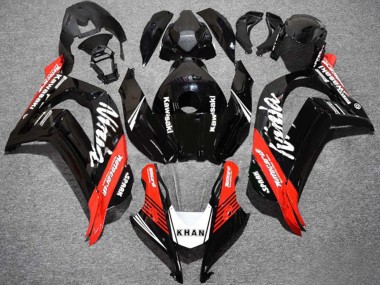 Carenado Moto Kawasaki ZX10R 2016-2020 - Negro Brillante Rojo Blanco KHAN Spark