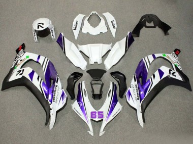 Carenado Moto Kawasaki ZX10R 2016-2020 - Blanco Púrpura Negro Alstare 85
