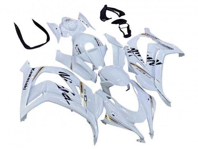 Carenado Moto Kawasaki ZX10R 2016-2020 - Blanco Oro Negro