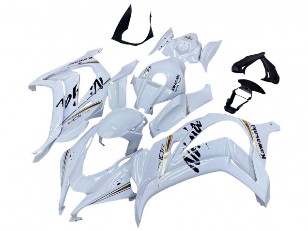 Carenado Moto Kawasaki ZX10R 2016-2020 - Blanco Oro Negro