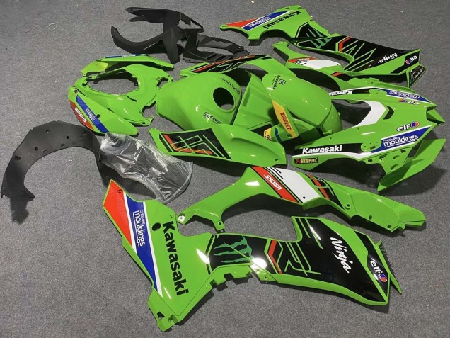 Carenado Moto Kawasaki ZX10R 2021-2025 - Verde Blanco Azul Negro Rojo Showr Elf Mouldings Monstruo