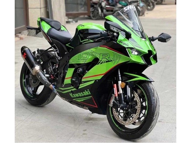 Carenado Moto Kawasaki ZX10R 2021-2025 - Verde Negro Brillante
