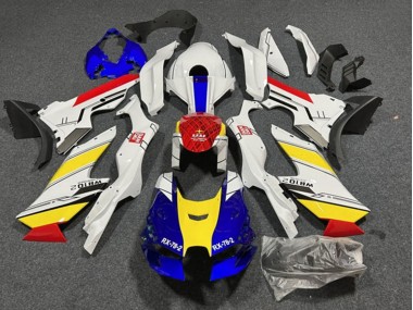 Carenado Moto Kawasaki ZX10R 2021-2025 - Blanco Azul Rojo Amarillo