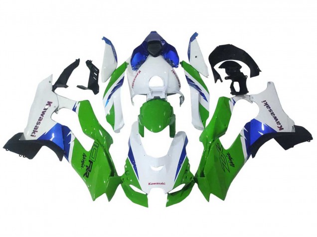 Carenado Moto Kawasaki ZX10R 2021-2025 - Blanco Verde Azul Negro