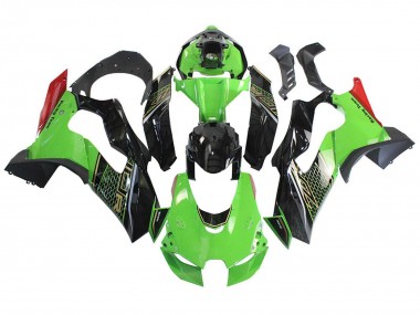 Carenados Moto Kawasaki ZX10R 2021-2025 - Verde Negro Rojo Honeycomb