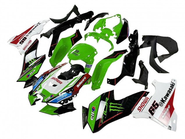 Carenado Moto Kawasaki ZX10R 2021-2025 - Verde Negro Blanco Rojo Azul Showr Elf Monstruo