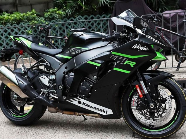 Carenado Moto Kawasaki ZX10R 2021-2025 - Negro Verde Blanco