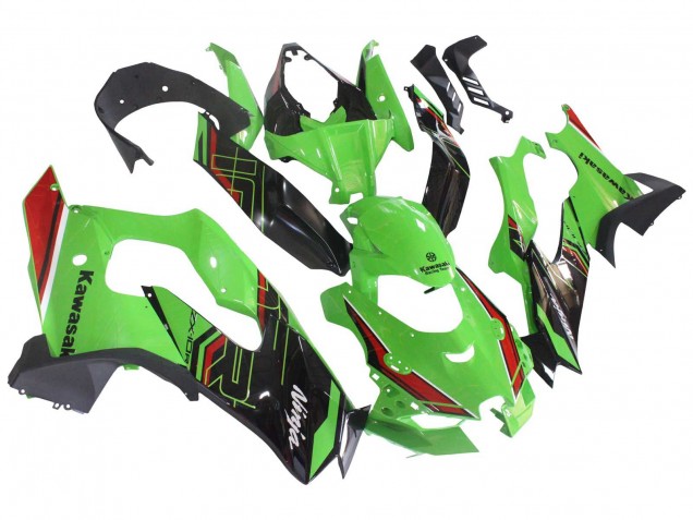 Carenado Moto Kawasaki ZX10R 2021-2025 - Verde Negro Rojo