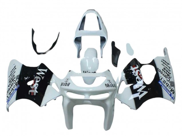 Carenado Moto Kawasaki ZX6R 1998-1999 - Blanco Negro West Mobil