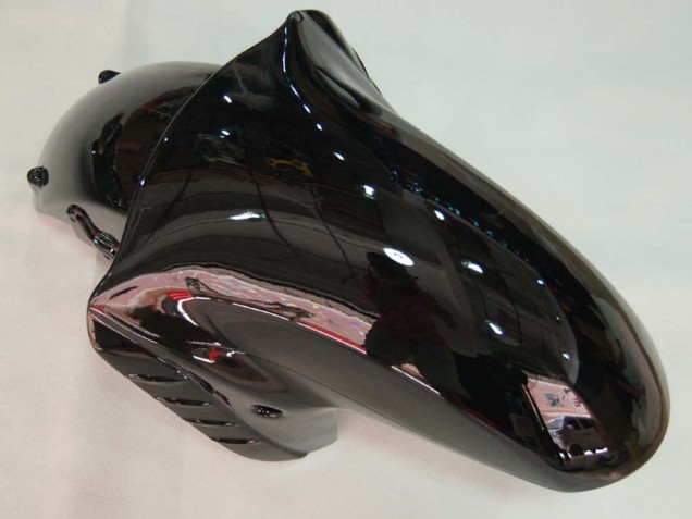 Carenados Moto Kawasaki ZX14R ZZR1400 2006-2011 - Negro Brillante Verde Llama