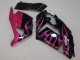 Carenado Moto Kawasaki ZX14R ZZR1400 2006-2011 - Negro Brillante Rojo Rosa Llama