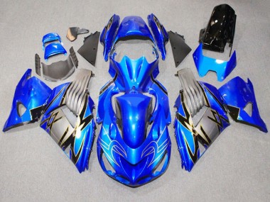 Carenado Moto Kawasaki ZX14R ZZR1400 2006-2011 - Azul Gris