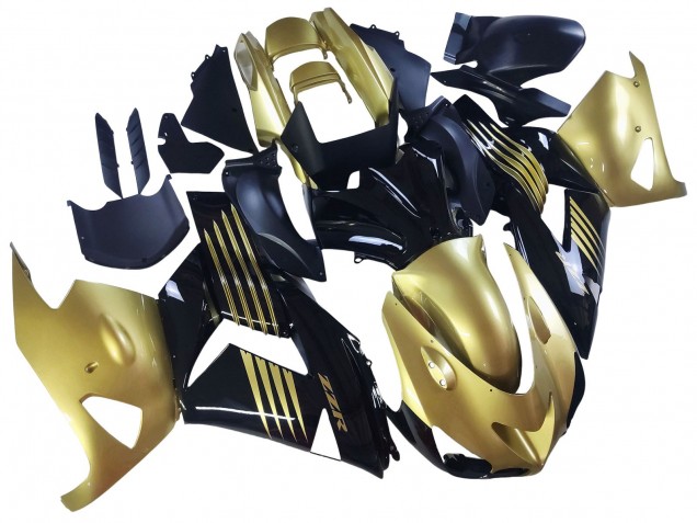 Carenado Moto Kawasaki ZX14R ZZR1400 2006-2011 - Oro Negro