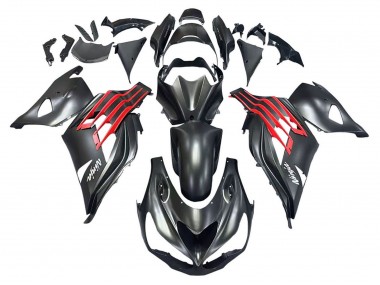 Carenado Moto Kawasaki ZX14R ZZR1400 2012-2024 - Negro Mate Rojo Blanco Ninja