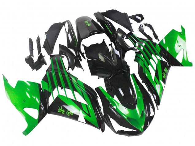 Kits Carenados Moto Kawasaki ZX14R ZZR1400 2012-2024 - Verde Negro Brillante