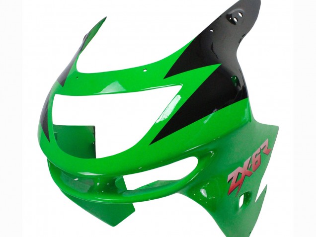 Carenado Moto Kawasaki ZX6R 1998-1999 - Verde Blanco Negro Brillante