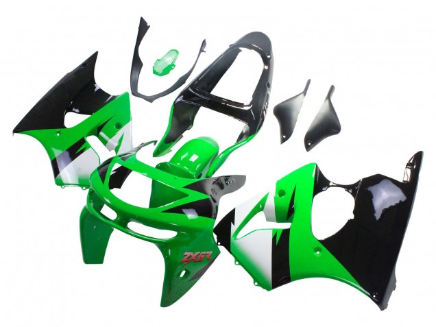 Carenado Moto Kawasaki ZX6R 1998-1999 - Verde Blanco Negro Brillante