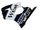 Carenado Moto Kawasaki ZX6R 2000-2002 - Negro Brillante Blanco West Michelin