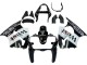 Carenado Moto Kawasaki ZX6R 2000-2002 - Negro Brillante Blanco West Michelin