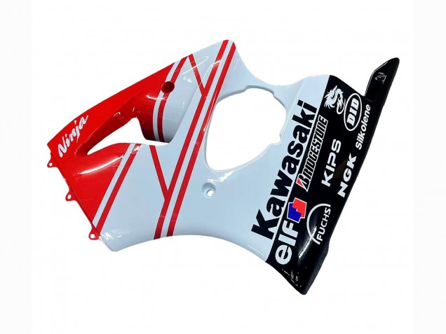 Carenado Moto Kawasaki ZX6R 2000-2002 - Blanco Rojo Negro