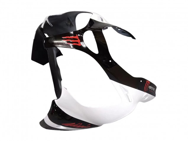 Carenado Moto Kawasaki ZX6R 2000-2002 - Blanco Negro Rojo Monstruo