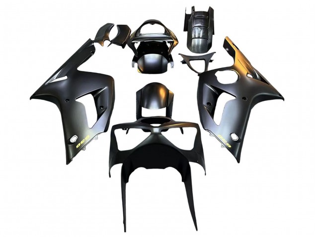 Carenado Moto Kawasaki ZX6R 2003-2004 - Negro Mate Oro 636