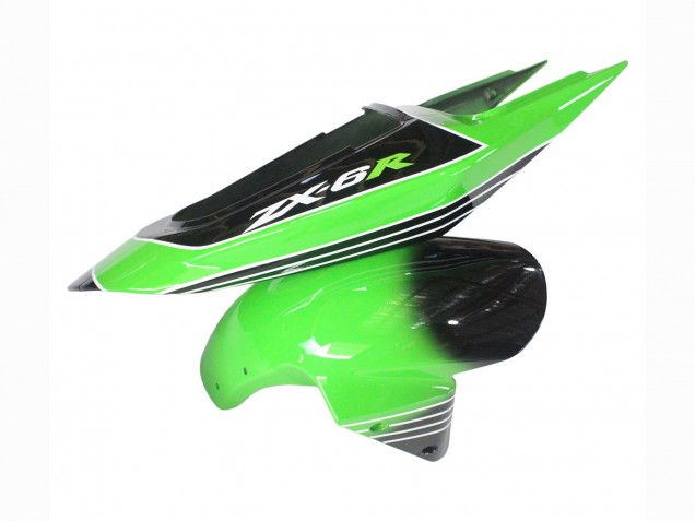 Carenado Moto Kawasaki ZX6R 2003-2004 - Verde Blanco Negro