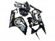 Carenado Moto Kawasaki ZX6R 2003-2004 - Negro Brillante Blanco Motul Lucky Strike