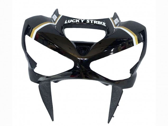 Carenado Moto Kawasaki ZX6R 2003-2004 - Negro Brillante Blanco Motul Lucky Strike