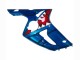 Carenado Moto Kawasaki ZX6R 2003-2004 - Azul Blanco Rojo Tiburón