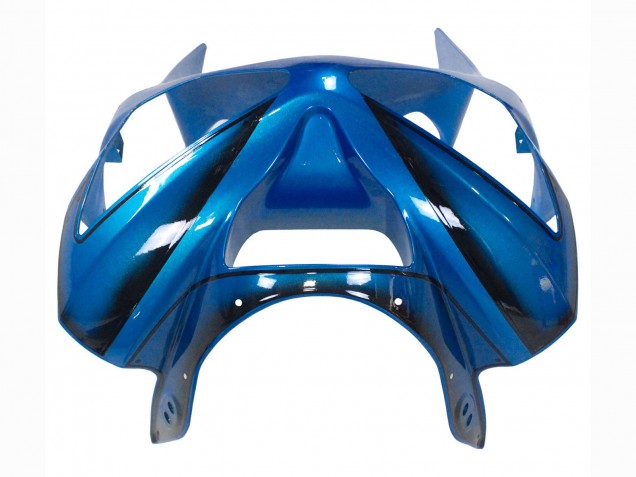 Carenado Moto Kawasaki ZX6R 2003-2004 - Azul Blanco Rojo Tiburón