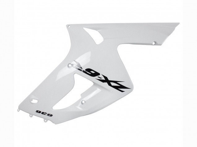 Carenado Moto Kawasaki ZX6R 2003-2004 - Blanco Negro Calcomanías