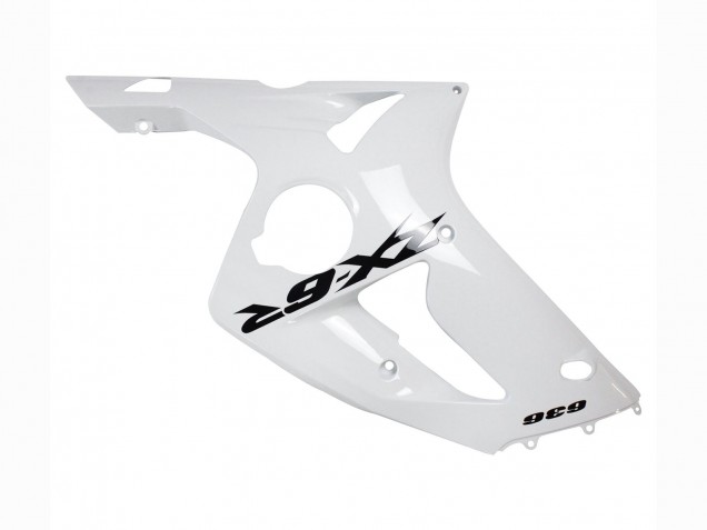 Carenado Moto Kawasaki ZX6R 2003-2004 - Blanco Negro Calcomanías