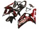 Carenado Moto Kawasaki ZX6R 2003-2004 - Negro Brillante Rojo Llama
