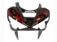 Carenado Moto Kawasaki ZX6R 2003-2004 - Negro Brillante Rojo Llama