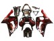 Carenado Moto Kawasaki ZX6R 2003-2004 - Negro Brillante Rojo Llama