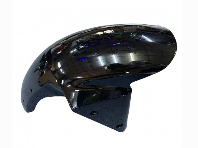 Carenado Moto Kawasaki ZX6R 2003-2004 - Negro Brillante Verde Llama