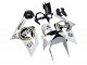 Carenado Moto Kawasaki ZX6R 2003-2004 - Blanco Negro Motul Lucky Strike