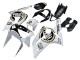 Carenado Moto Kawasaki ZX6R 2003-2004 - Blanco Negro Motul Lucky Strike