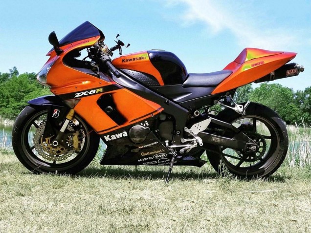 Carenados Moto Kawasaki ZX6R 2005-2006 - Naranja Negro