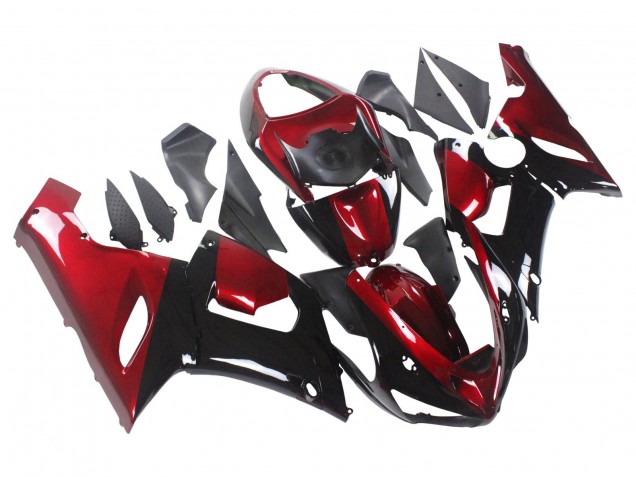 Carenados Moto Kawasaki ZX6R 2005-2006 - Rojo Negro Brillante