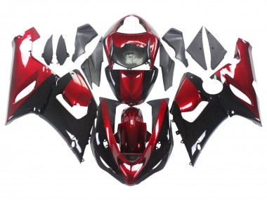 Carenados Moto Kawasaki ZX6R 2005-2006 - Rojo Negro Brillante