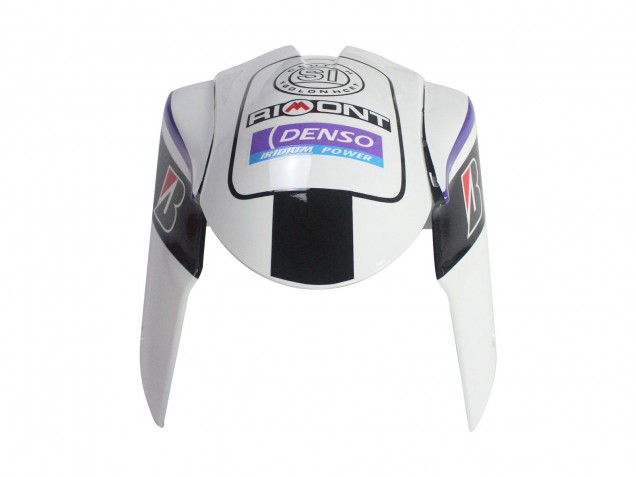 Carenado Moto Kawasaki ZX6R 2005-2006 - Blanco Púrpura Negro Rizoma Playboy DENSO