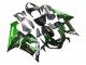 Carenados Moto Kawasaki ZX6R 2005-2006 - Negro Brillante Verde Llama